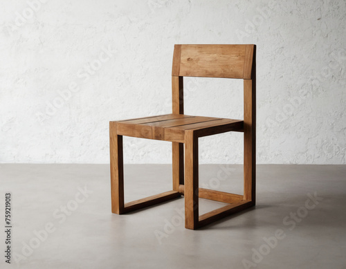 room with wooden chair