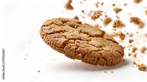 Dynamic Cookie Explosion with Crumbs in Mid-Air. Generative ai