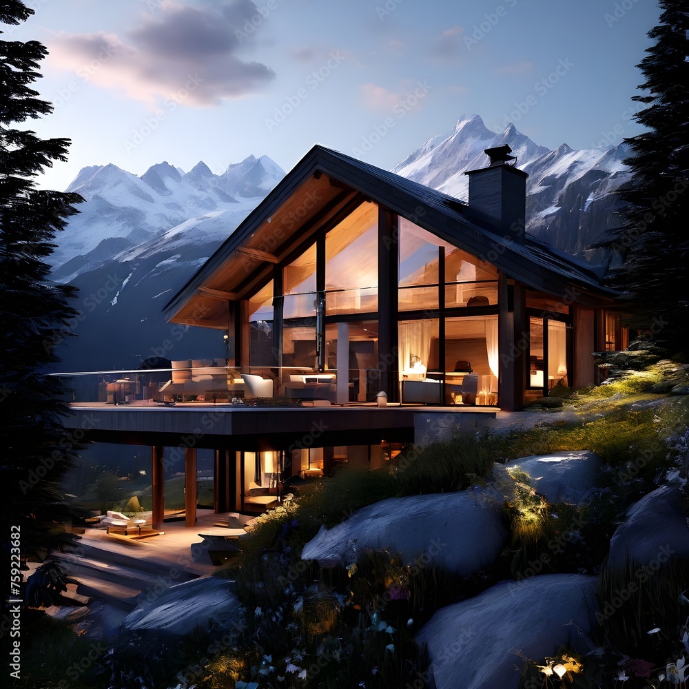 Fototapeta premium modern home living room with interior design 