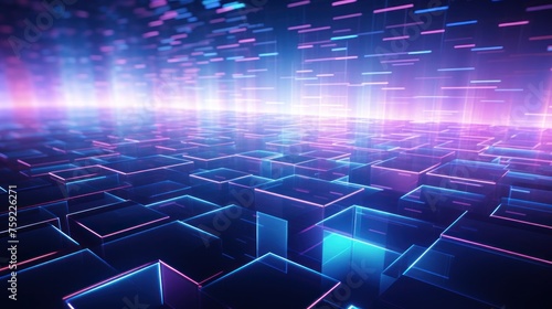 Wallpaper Mural Abstract background that represents the limitless possibilities and horizons of IT technology in the future, pushing the boundaries of innovation Torontodigital.ca