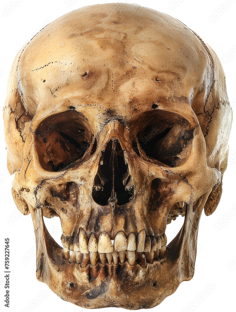 Obraz premium Human Skull with Teeth Detail
