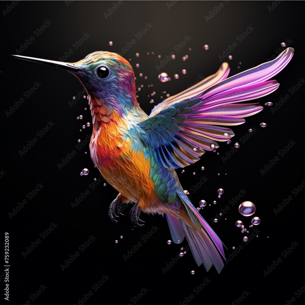 Obraz premium Colorful hummingbird