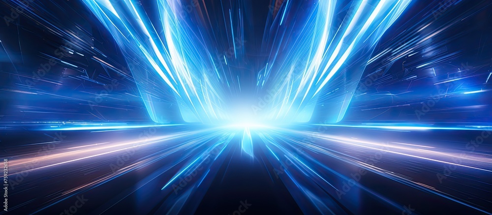 An azure light shines from the heart of a dim room, reminiscent of water or the sky. The visual effect creates an atmosphere of entertainment, like a lens flare in purple automotive lighting An azure light shines from the heart of a dim room, reminiscent of water or the sky. The visual effect creates an atmosphere of entertainment, like a lens flare in purple automotive lighting