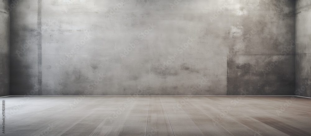 Empty cement room viewed from a perspective angle, distressed backdrop, retro aesthetic, indoor styling, showcasing products. Empty cement room viewed from a perspective angle, distressed backdrop, retro aesthetic, indoor styling, showcasing products.