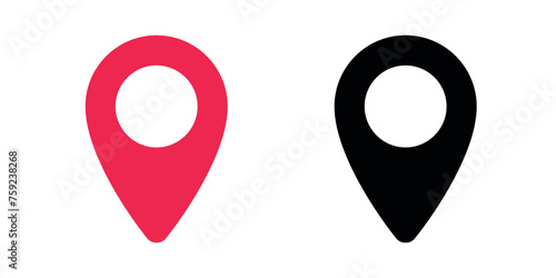 map location pin icon set. Map marker pointer