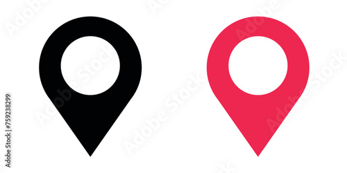 map location pin icon, map marker pointer