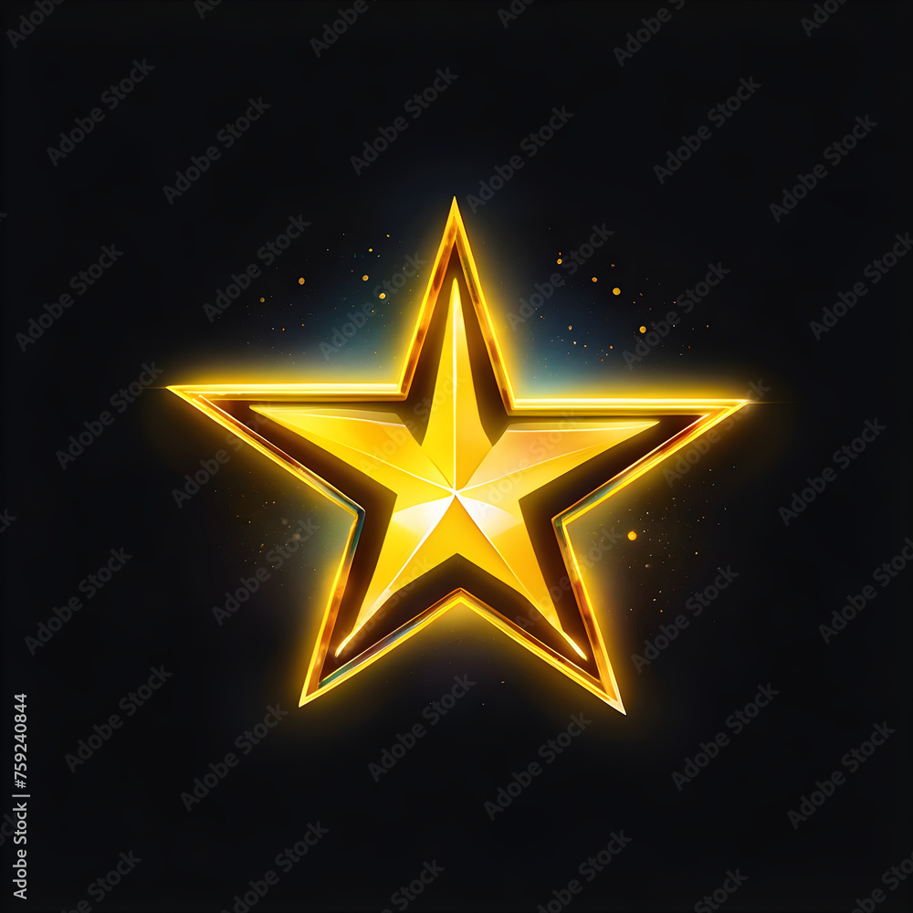 Golden Radiance: Exploring the Artistry of Yellow Neon Stars.(Generative AI) Golden Radiance: Exploring the Artistry of Yellow Neon Stars.(Generative AI)