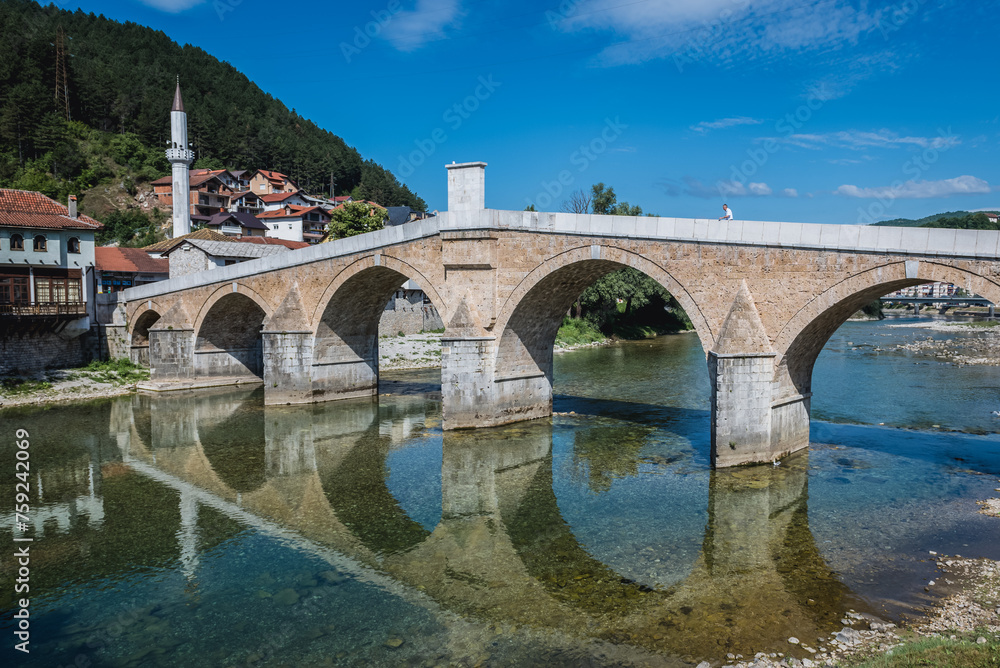 Old bridge over Neretva river in Konjic, Bosnia and Herzegovina
