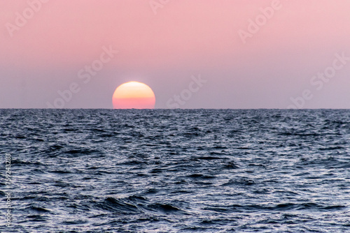 Sunset at the sea in Jeddah, Saudi Arabia © Matyas Rehak