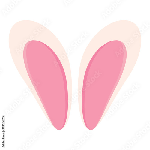 Cute bunny ears Easter season Vector