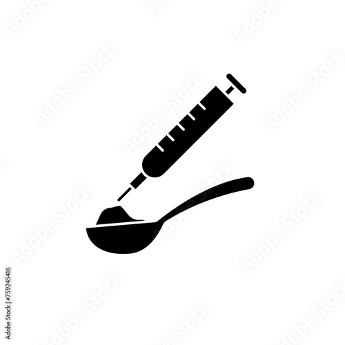 heroin concept line icon. Simple element illustration. heroin concept outline symbol design.