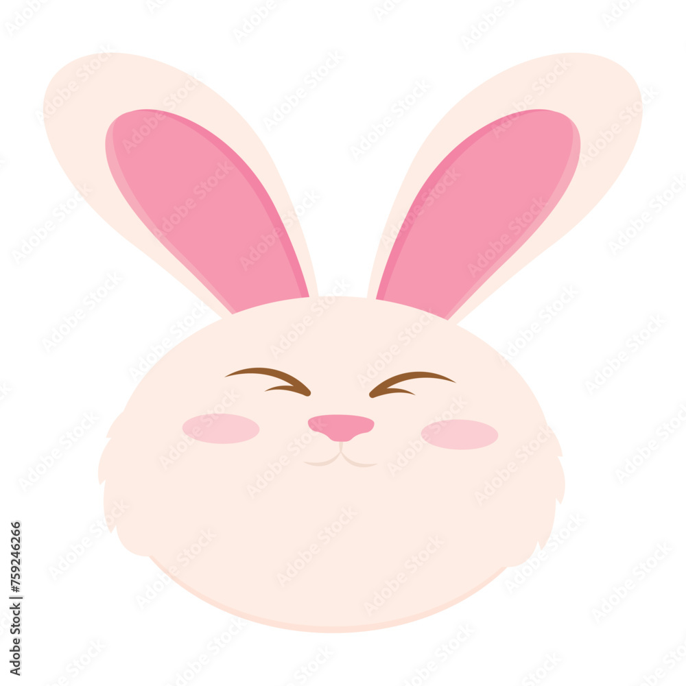 Cute bunny cartoon character Easter season Vector Cute bunny cartoon character Easter season Vector