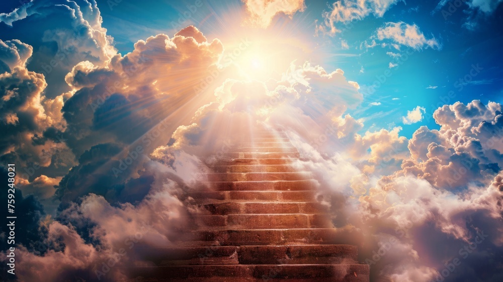 steps leading to heaven, clouds around generative ai