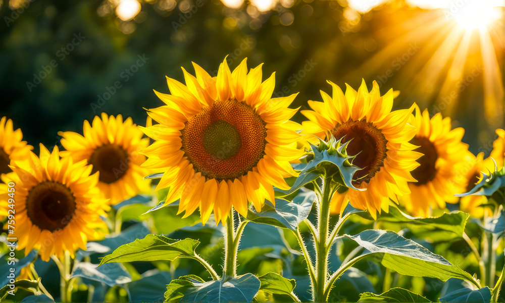 Obraz premium sunflower field in summer