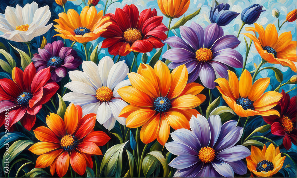 colorful flowers background colorful flowers background