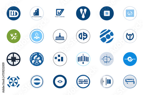 Variety of Modern DB (Database) Logo Design and Concepts - High-Tech and Elegant Data Storage Symbolism