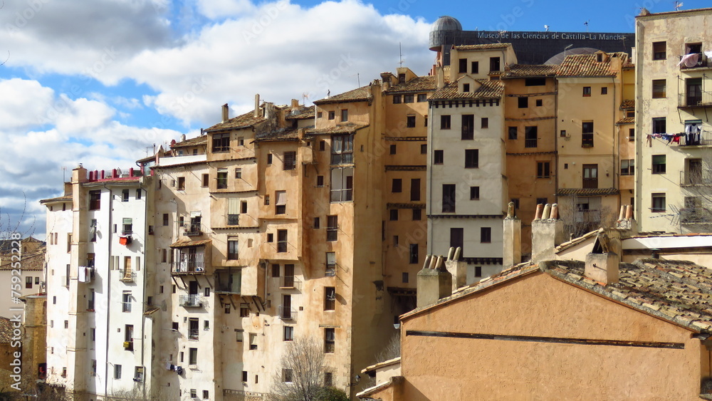 Hanging houses Cuenca old town tourism vacations