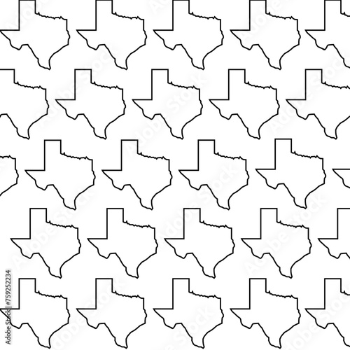 TX Black Outline Pattern