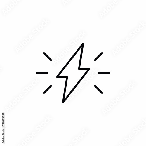 Energy Lightning Bolt icon vector