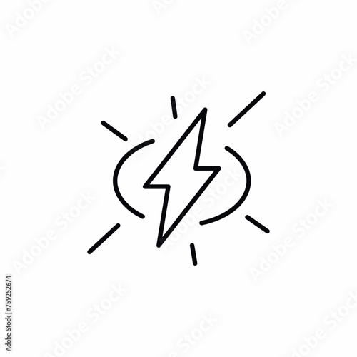 Energy Lightning Bolt icon vector