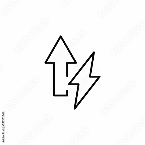 Energy Increase Up Arrow icon