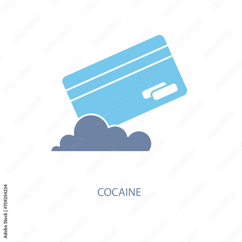 Fototapeta premium cocaine concept line icon. Simple element illustration. cocaine concept outline symbol design.