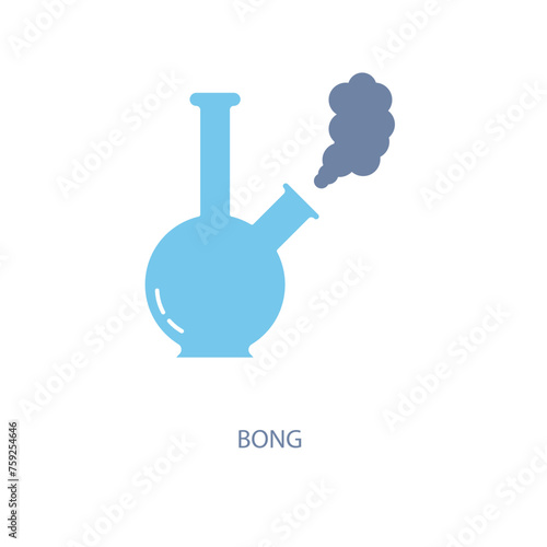 bong concept line icon. Simple element illustration. bong concept outline symbol design.