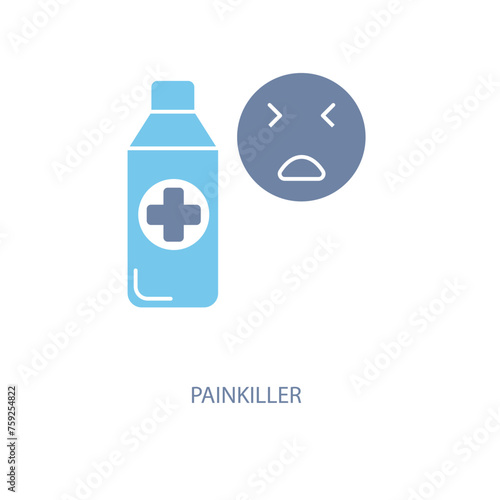 painkiller concept line icon. Simple element illustration. painkiller concept outline symbol design.