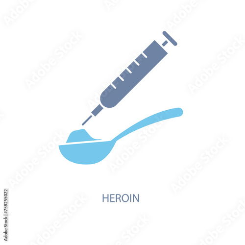heroin concept line icon. Simple element illustration. heroin concept outline symbol design.
