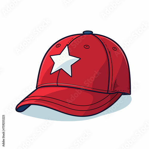 illustration of cap on a white background flat vect