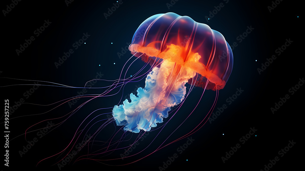 Fototapeta premium vibrant jellyfish