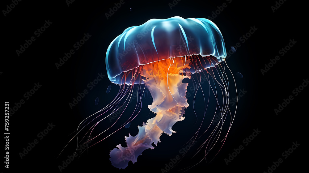 Fototapeta premium vibrant jellyfish