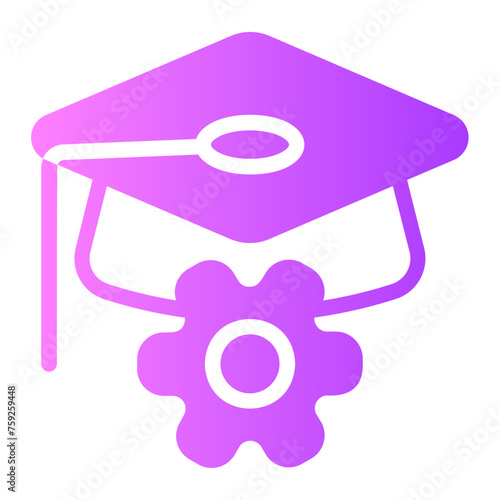 graduation hat gradient icon