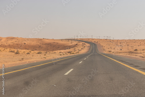 Desert highway near Ha'il, Saudi Arabia © Matyas Rehak