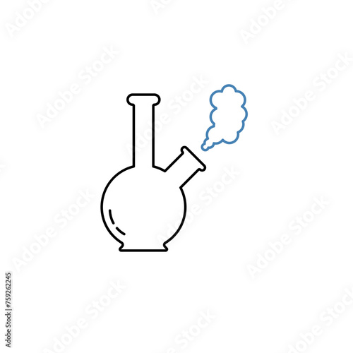 bong concept line icon. Simple element illustration. bong concept outline symbol design.