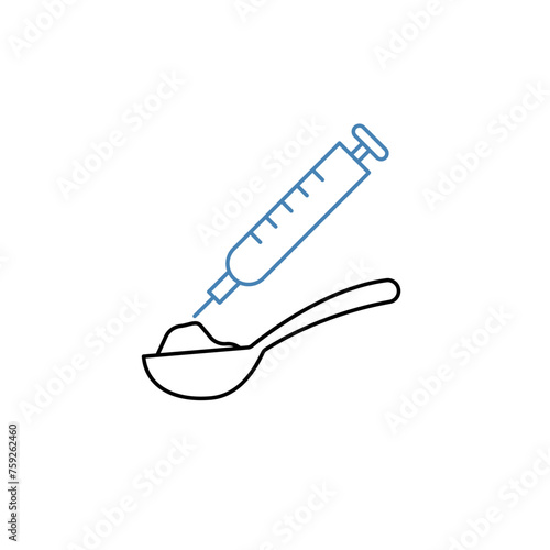 heroin concept line icon. Simple element illustration. heroin concept outline symbol design.