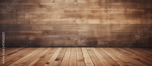 Wooden floor interior wall background