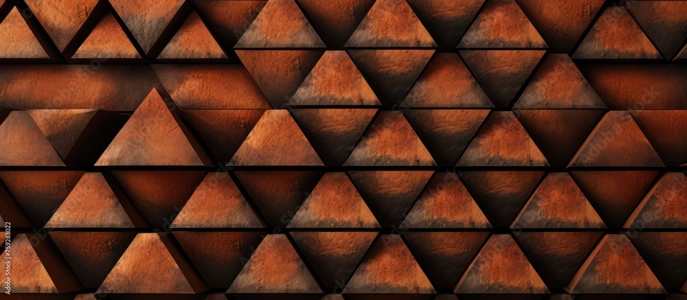Triangle cone pyramid with brick pattern design Triangle cone pyramid with brick pattern design