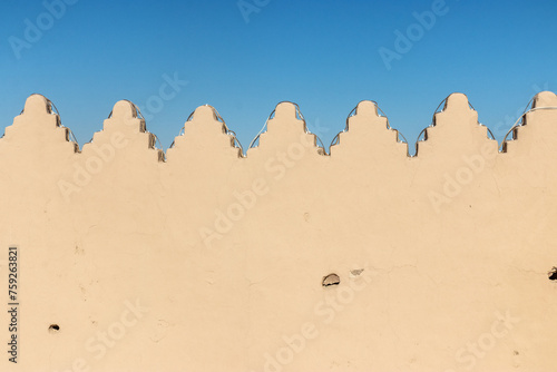 Wall of Zabal (Zaabal) castle in Sakaka, Saudi Arabia photo
