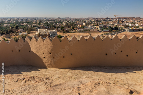 Wall of Zabal (Zaabal) castle in Sakaka, Saudi Arabia photo