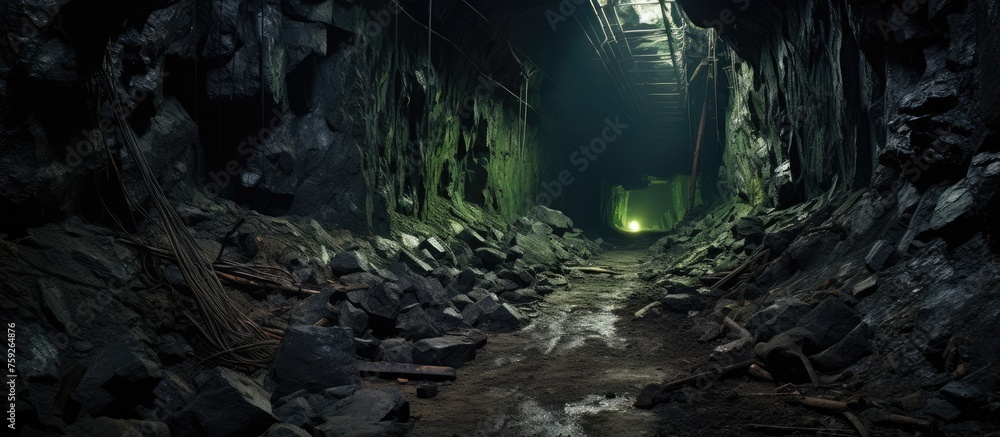 Abandoned coal mine tunnel