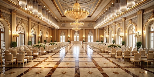 luxury wedding empty hall