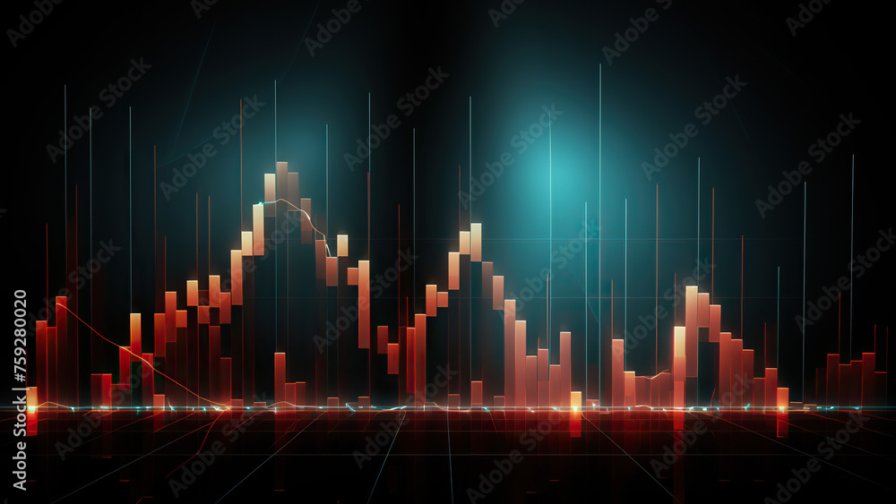 Fototapeta premium Visualizing Data: An Illustration of Graphs and Charts for Comprehensive Analysis