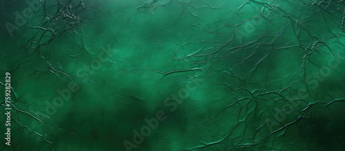 A close up of a vibrant green leather texture resembling fluid underwater. The pattern looks like electric blue shoals in marine biology, set against a transparent material © 2rogan