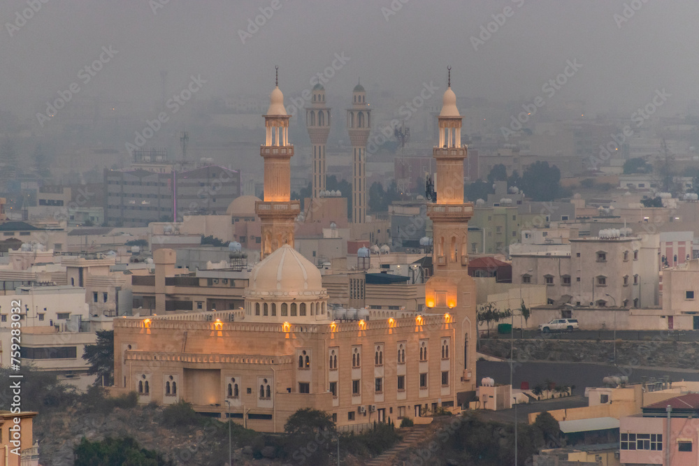 Abu Bakr Alsiddiq Grand Mosque in Abha, Saudi Arabia