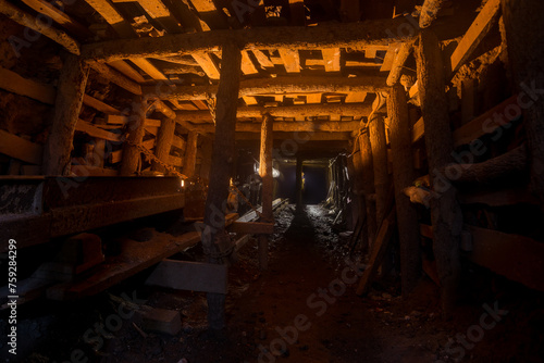 The shaft of the old mine