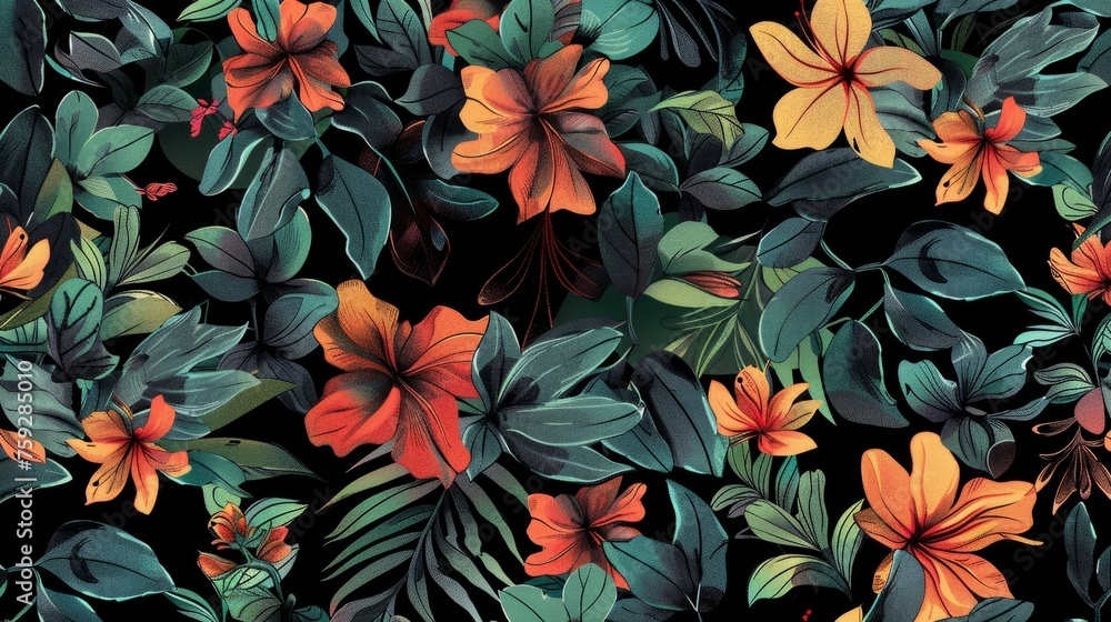 illustration of abstract paintings flowers and textures generative ai illustration of abstract paintings flowers and textures generative ai