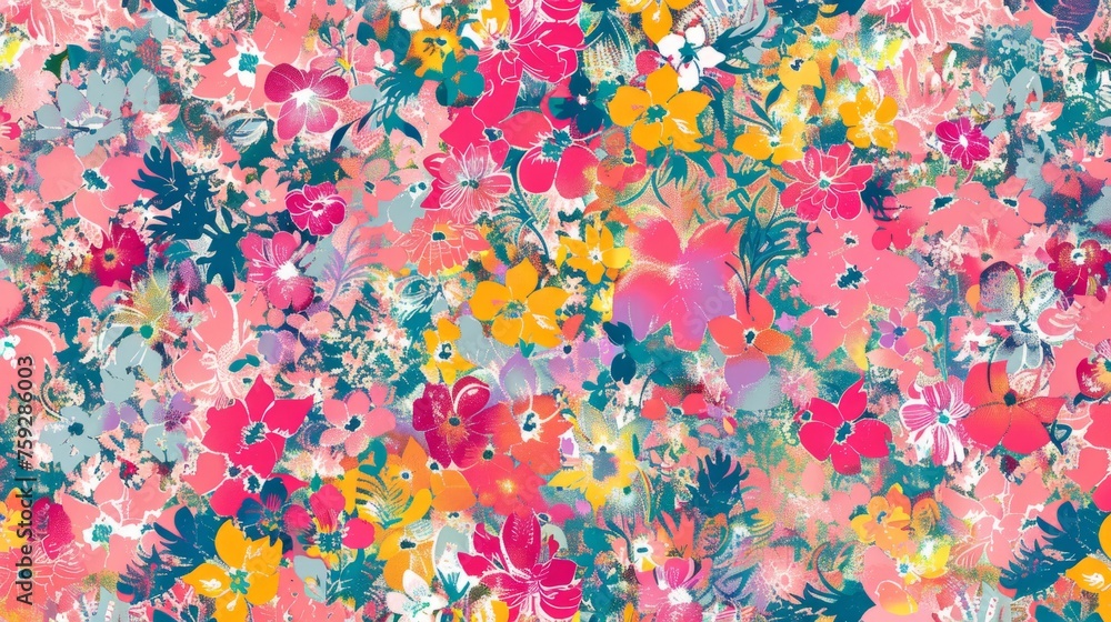 illustration of abstract paintings flowers and textures generative ai illustration of abstract paintings flowers and textures generative ai