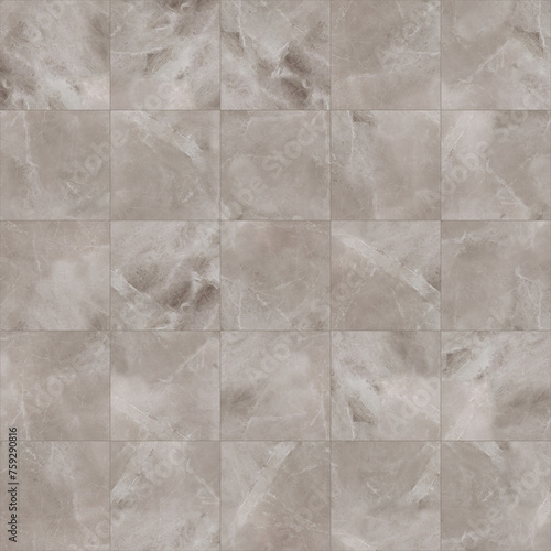 Seamless marble floor covering - Cream and Gray