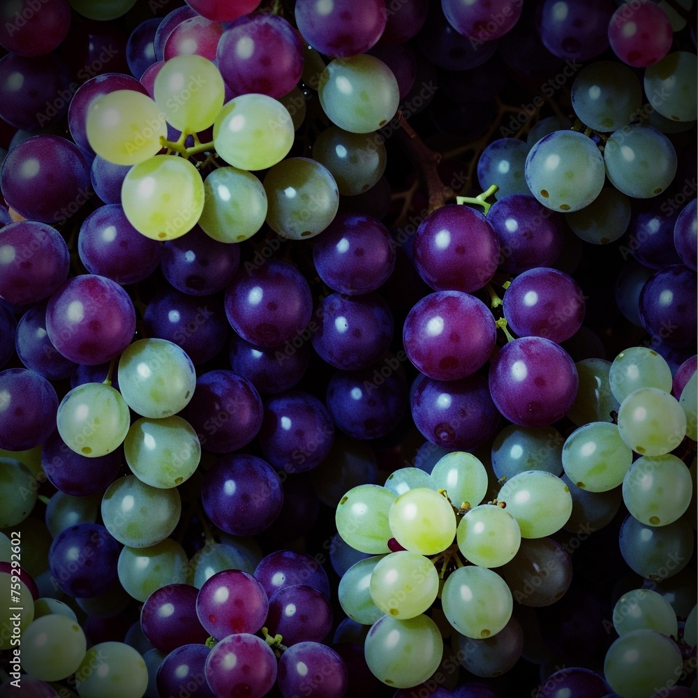 Grape Grapes Fruit Food Fresh Texture healthy eating. A vibrant cluster of glossy grapes, showcasing colors of green, red, and purple Grape Grapes Fruit Food Fresh Texture healthy eating. A vibrant cluster of glossy grapes, showcasing colors of green, red, and purple